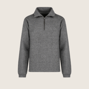 Pull gris à col