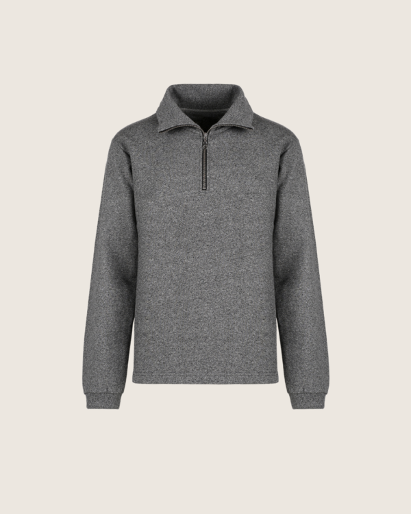 Pull gris à col