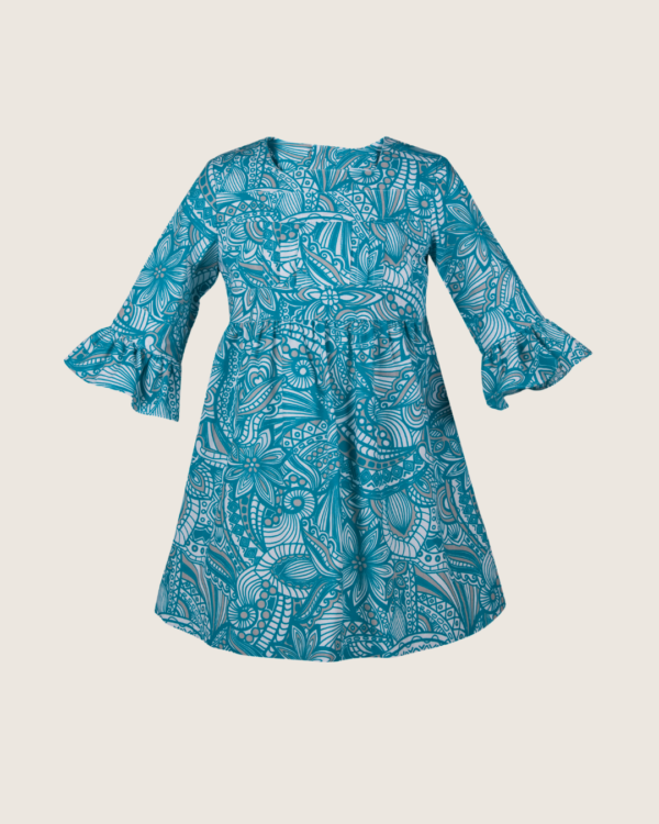 Robe fleurie en coton pour enfant de 1 à 2 ans